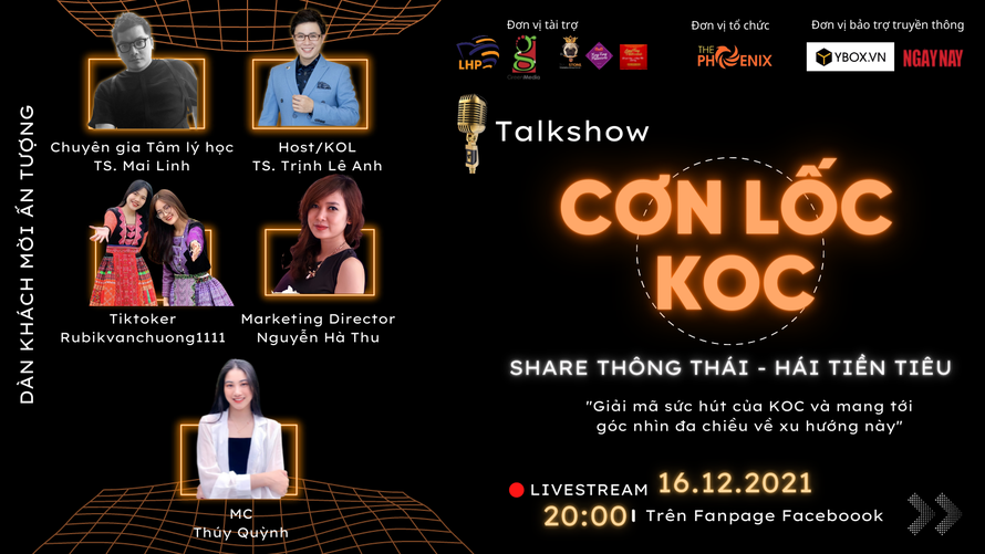 Sắp diễn ra talkshow online: Cơn lốc KOC do sinh viên Viện Đào tạo Báo chí và Truyền thông tổ chức