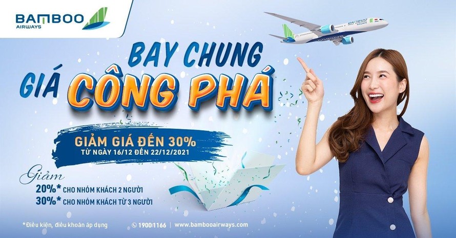 Bamboo Airways tung ưu đãi “giá công phá” mừng dịp lễ hội lớn nhất năm