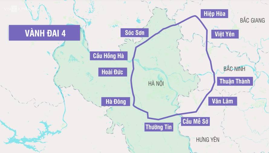 [Infographics] Dự án đường Vành đai 4 - Vùng thủ đô Hà Nội