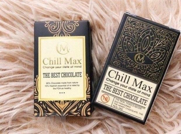 Ma túy ngụy trang dưới dạng chocolate nhãn hiệu Chill Max được bán một cách công khai trên các trang mạng xã hội. (Ảnh: TTXVN phát)