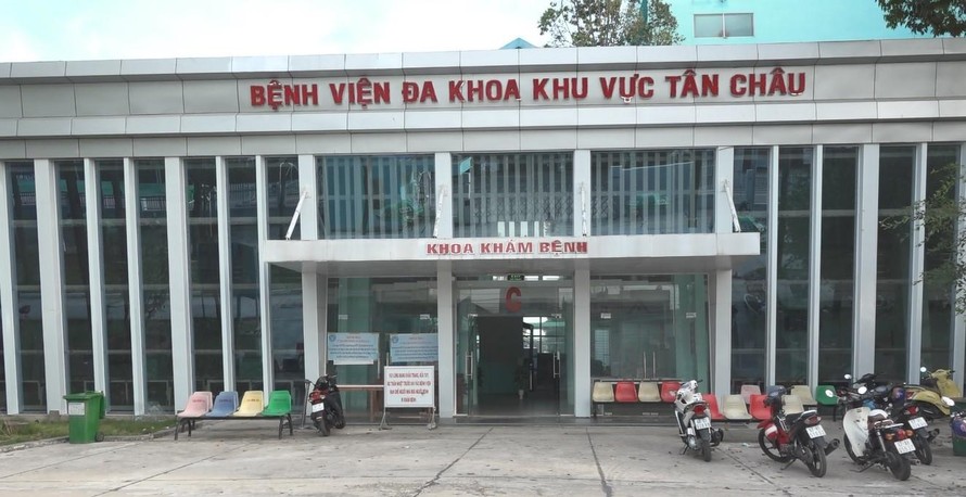 Bệnh viện Đa khoa khu vực Tân Châu. (Ảnh: Cổng thông tin điện tử xã Tân Châu)