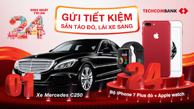 Gửi tiết kiệm Techcombank: ‘Săn táo đỏ, lái xe sang’