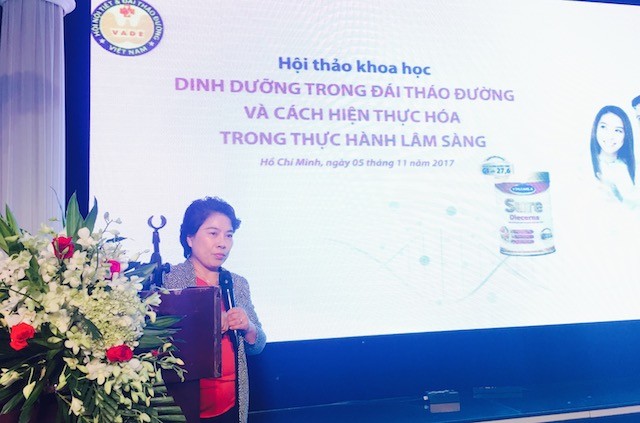 PGS.TS.BS Nguyễn Thị Bích Đào khai mạc hội nghị khoa học Dinh dưỡng trong đái tháo đường và cách hiện thực hóa trong thực hành lâm sàng