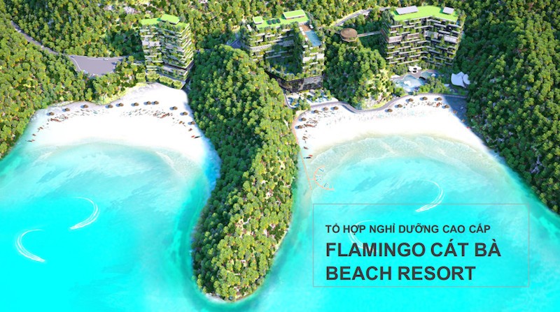 Flamingo Cát Bà Beach Resort có vị trí mặt tiền biển và bãi tắm đẹp nhất Cát Bà