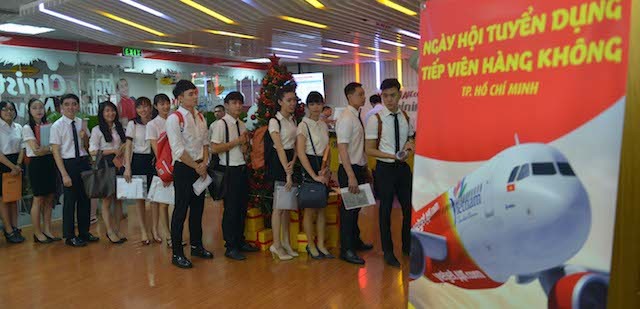 Vietjet tuyển tiếp viên, phỏng vấn tại Hà Nội và TP Hồ Chí Minh