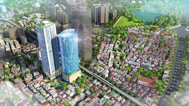 Tòa văn phòng cao cấp FLC Business Center nằm trong tổ hợp FLC Twin Towers Cầu Giấy