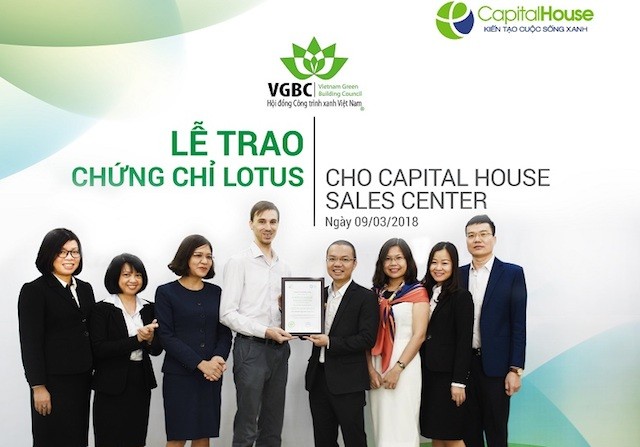 Capital House nhận chứng chỉ xanh Lotus