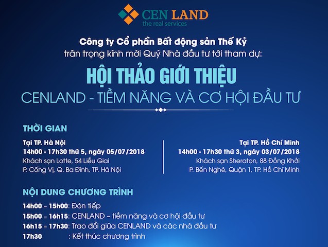 CENLAND tổ chức roadshow trước thềm niêm yết