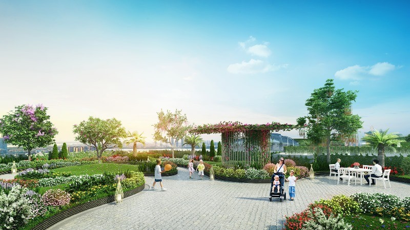 Vườn trên mái nhà tại Imperia Sky Garden