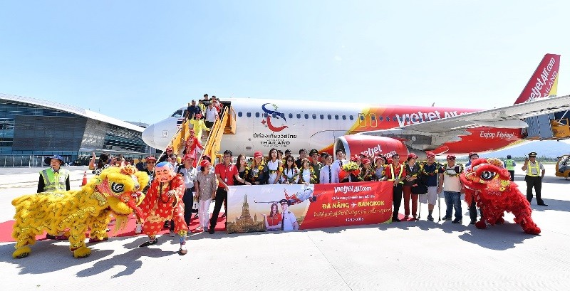 Vietjet rộn ràng đón chuyến bay khai trương Đà Nẵng - Bangkok