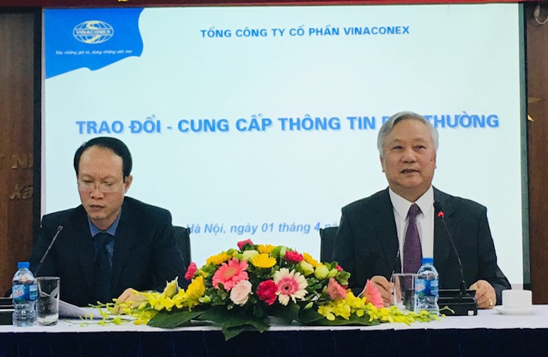 Ông Đào Ngọc Thanh chủ trì cuộc trao đổi thông tin bất thường về việc Vinaconex bị Toà án dừng thực hiện NQ ĐHCĐ