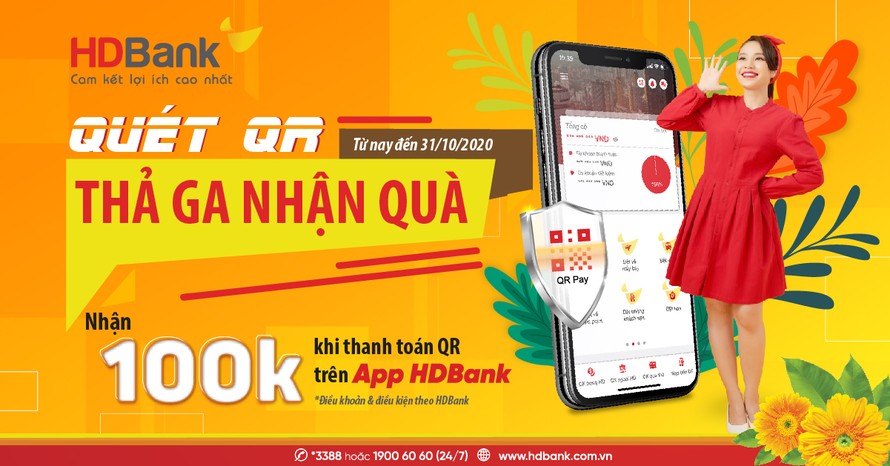 Mừng 20-10, HDBank tặng khách hàng hàng ngàn phần quà và tiền vào tài khoản