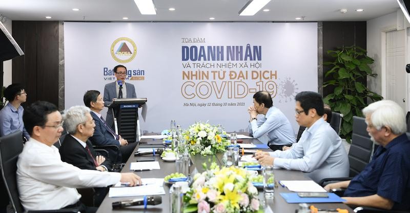 Toàn cảnh tọa đàm: Doanh nhân và trách nhiệm xã hội nhìn từ đại dịch Covid-19.