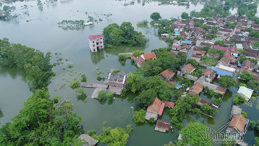 Xã Nam Phương Tiến nhìn từ trên cao. Ảnh: Trần Thường