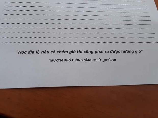 Thầy giáo thu về 50.000 like nhờ lời phê 'bá đạo' trong giờ kiểm tra Địa