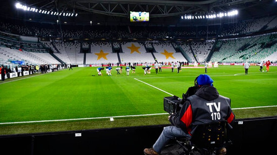 Những ghế ngồi trống trơn tại Juventus Arena, sân nhà của câu lạc bộ Juventus. (Ảnh: Marco Alpozzi)