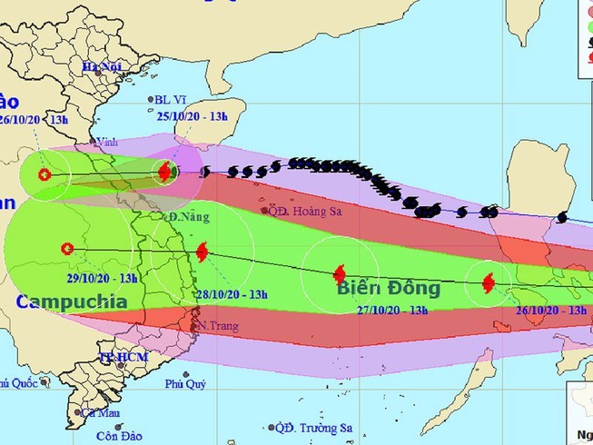 Bão đang giật cấp 17