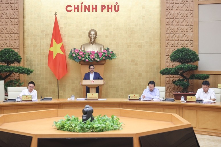 Thủ tướng Phạm Minh Chính chủ trì phiên họp Chính phủ thường kỳ tháng 10/2024, thảo luận nhiều nội dung quan trọng - Ảnh: VGP/Nhật Bắc