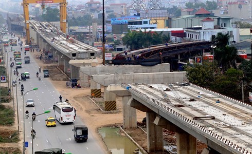 Tuyến đường sắt đô thị Cát Linh - Hà Đông (Hà Nội) dùng công nghệ Trung Quốc. Ảnh: Bá Đô.