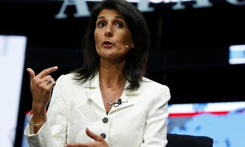 Đại sứ Mỹ tại Liên Hợp Quốc Nikki Haley. 