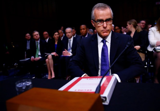 Quyền Giám đốc FBI Andrew McCabe tại cuộc điều trần hôm qua.