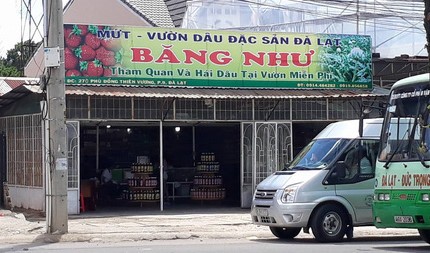 Cơ sở kinh doanh đặc sản Băng Như vừa bị cơ quan chức năng xử phạt hành chính. Ảnh: Minh Quý.