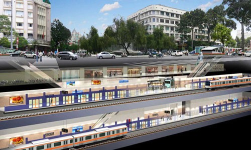 Metro - cuộc cách mạng ngầm hóa TP HCM sẽ mở ra nhiều tiềm năng mới cho thị trường bất động sản, bán lẻ trong thời gian tới. Ảnh: Ban quản lý đường sắt đô thị TP HCM