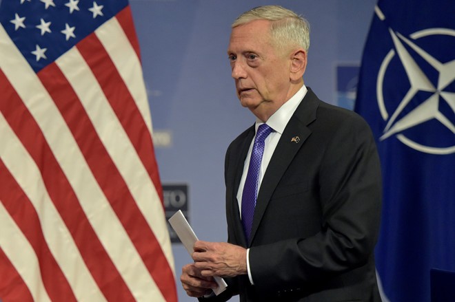 Bộ trưởng Quốc phòng Mỹ Jim Mattis. Ảnh: Reuters.