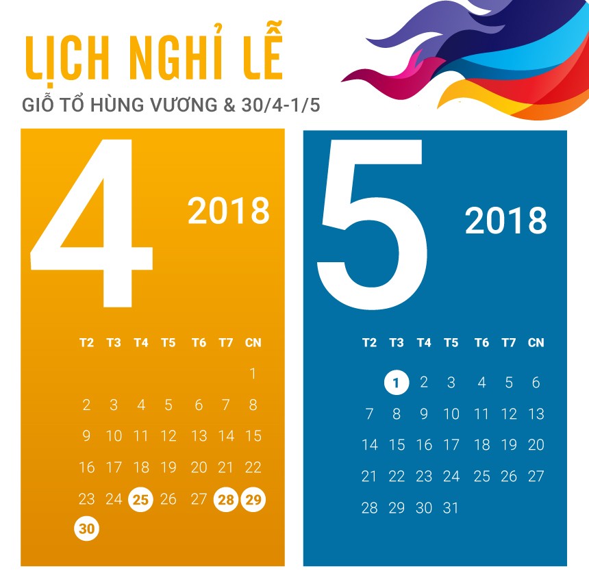 Người lao động được nghỉ 1 ngày dịp Giỗ Tổ Hùng Vương và 4 ngày liên tiếp dịp 30/4, 1/5.