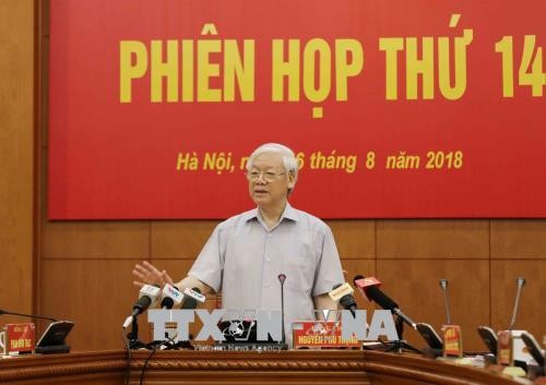 Tổng Bí thư Nguyễn Phú Trọng phát biểu tại phiên họp.