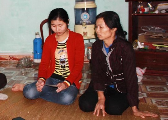 Bà Tô Thị Thương và con gái thứ hai.