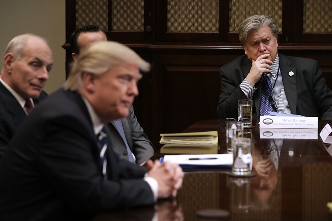 Ông Steve Bannon là người giữ vai trò quan trọng chính quyền của tân Tổng thống Trump. Ảnh: Getty.