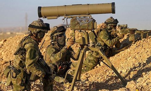 Một khẩu đội ATGM của lực lượng SSO tại Syria. Ảnh: KP.ru.