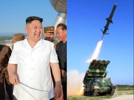 Chủ tịch Kim Jong-un giám sát quá trình thử tên lửa đất đối hạm hôm 8/6. Ảnh: Rodong Sinmun