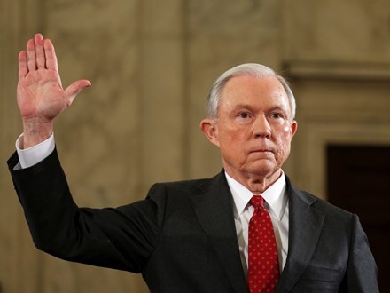 Bộ trưởng Tư pháp Mỹ Jeff Sessions. Ảnh: Reuters