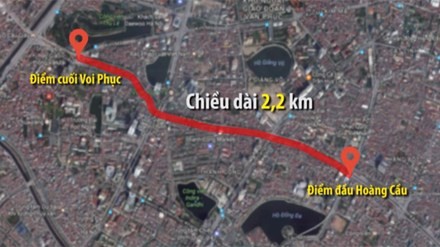 Hà Nội tính chi gần 7.800 tỷ đồng xây 2,2 km đường