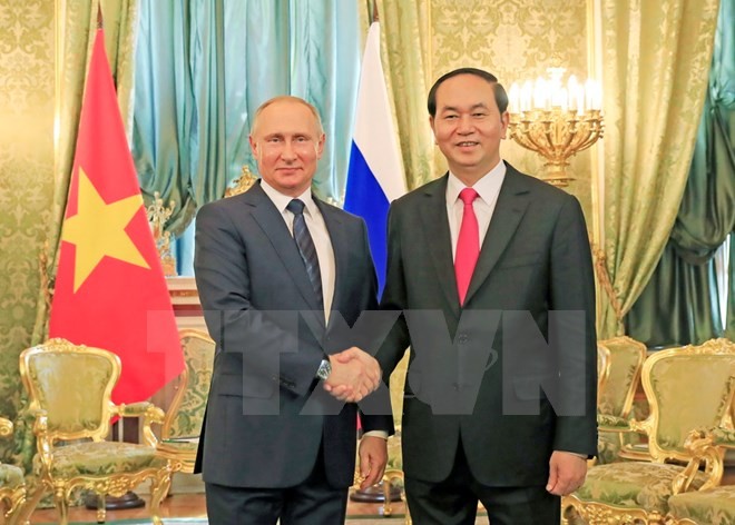 Chủ tịch nước Trần Đại Quang hội đàm với Tổng thống Liên bang Nga V. Putin