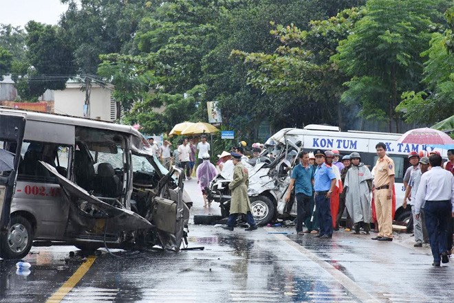 Hiện trường vụ tai nạn.