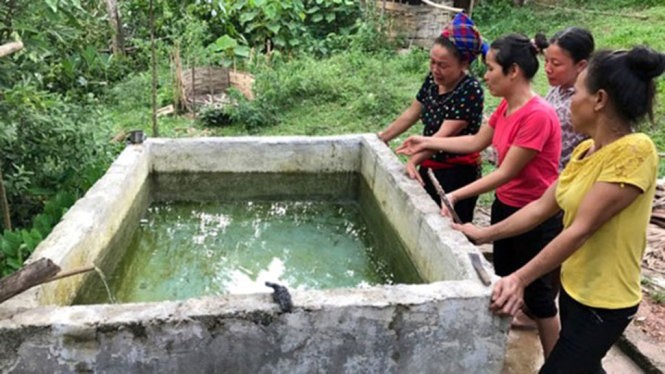 Bể nước sinh hoạt của gia đình anh Lương Văn Quân - nơi hai cháu Nhân, Nghĩa chết đuối - Ảnh người dân cung cấp