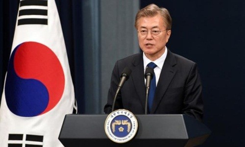 Tổng thống Hàn Quốc Moon Jae-in. Ảnh: Reuters.