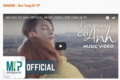 Sơn Tùng M-TP được công bố là người chiến thắng.