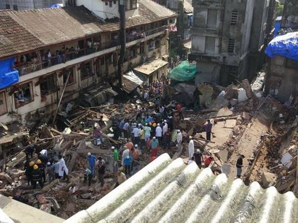 Sập nhà ở Mumbai. (Nguồn: indianexpress.com)