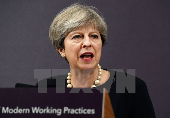 Thủ tướng Anh Theresa May. (Nguồn: EPA/TTXVN)