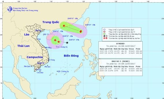 Thời tiết ngày 23/7: Thêm một cơn bão sắp hình thành trên biển Đông