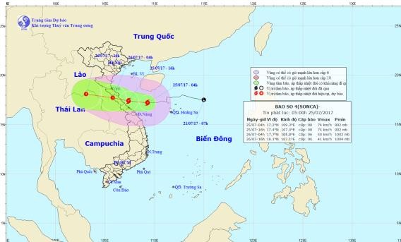 Tin bão: Bão số 4 đổ bộ vào Hà Tĩnh - Quảng Trị tối nay