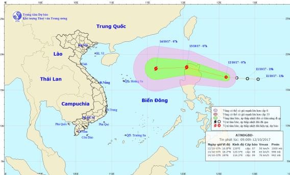 Áp thấp nhiệt đới sẽ mạnh lên thành bão