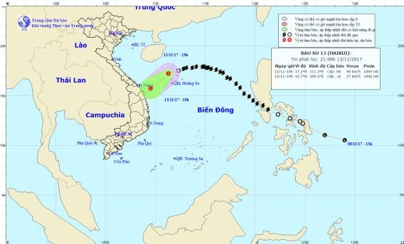 Bão số 13 suy yếu thành vùng áp thấp, Bắc Bộ hửng mây trời nắng