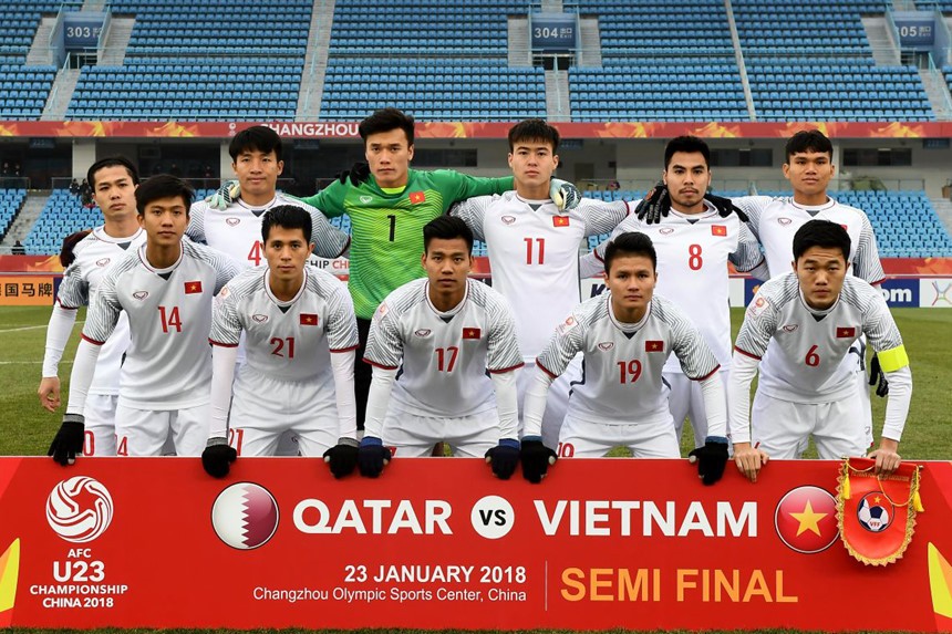 Đội hình U23 Việt Nam tại Bán kết U23 châu Á.