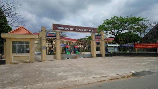 Trường Tiểu học Bình Chánh - nơi xảy ra sự việc. 