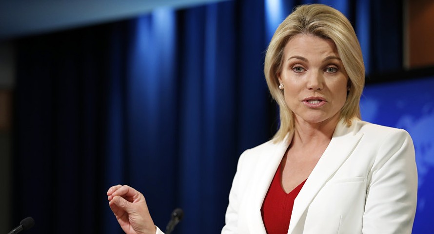 Bà Heather Nauert - phát ngôn viên Bộ Ngoại giao Mỹ